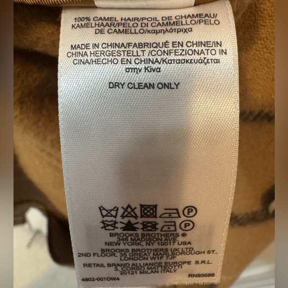 Size 8 Brooks Brothers Camel Hair Jacket - Picture 5 of 5